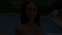 Порно видео Красивый секс с тоненькой подружкой в бикини на даче